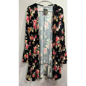 Women's velvet floral print jacket by Easel I. size Medium, new with tags!!!